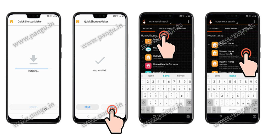 Install quick shortcut maker Huawei Honor Y9 JKM-LX2