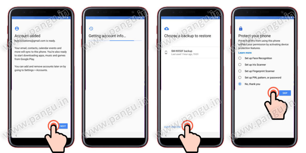 Samsung Galaxy J8 J8 Plus (2018) V8.0 Frp Lock Remove google account done complete initial setup after remove google account